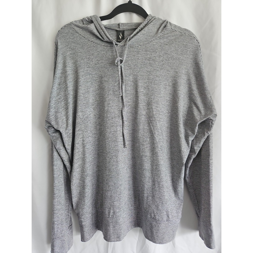 Skechers Hooded Long Sleeve T Black And White Size Large w/hood